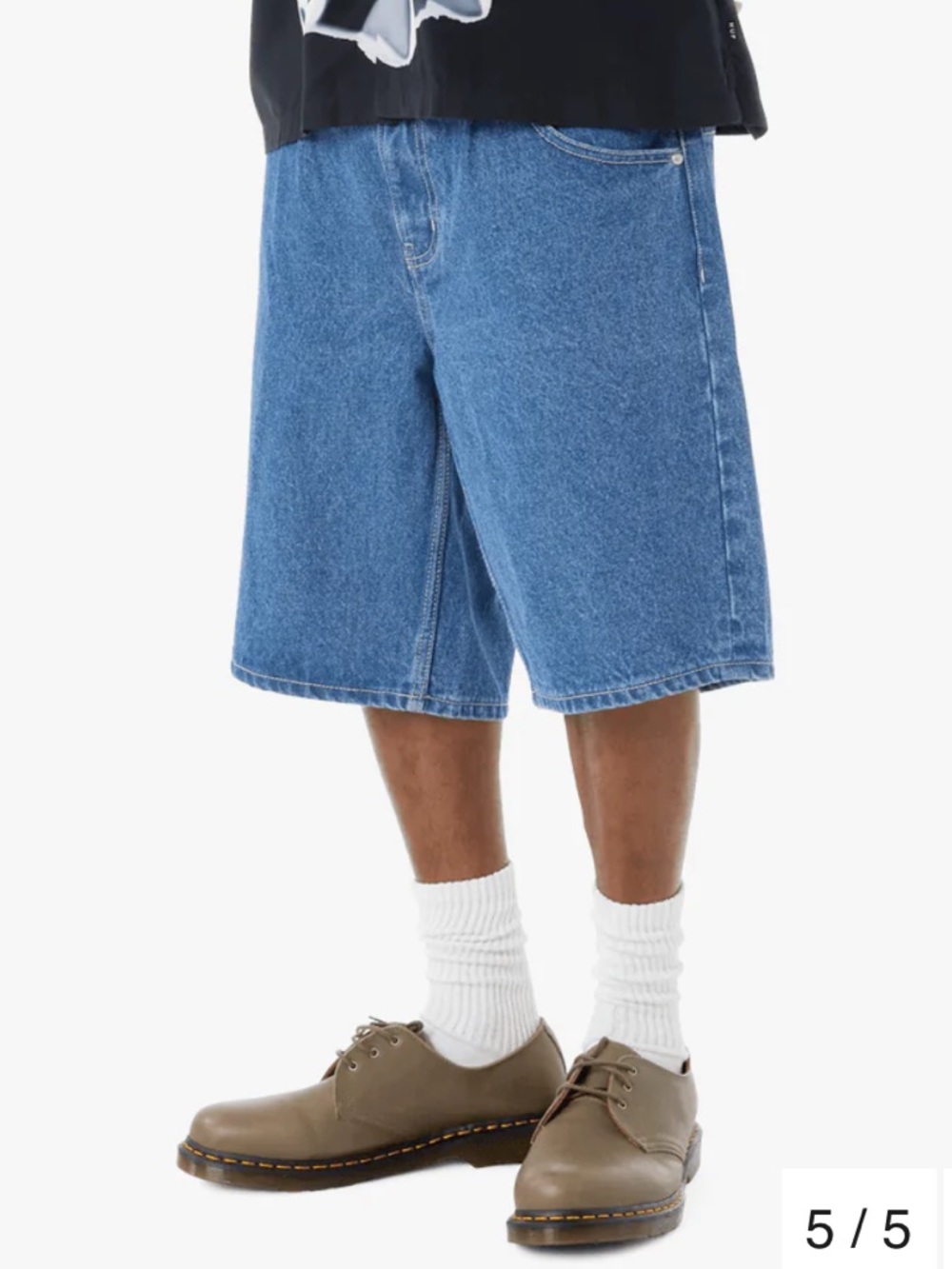 HUF Cromer Blue Denim Baggy Fit Shorts Size: 30